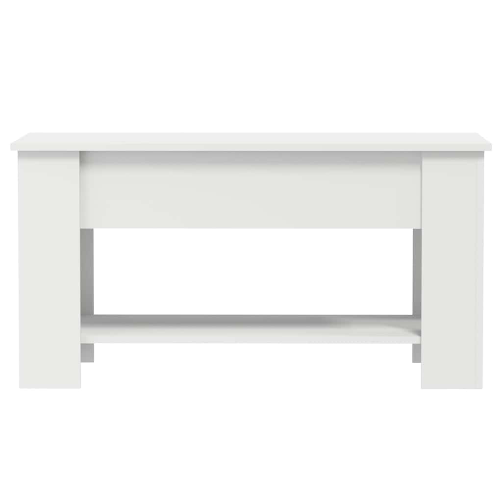 Salontafel 101x49x52 cm bewerkt hout wit is nu te koop bij PeponiXL, paradijselijk wonen!