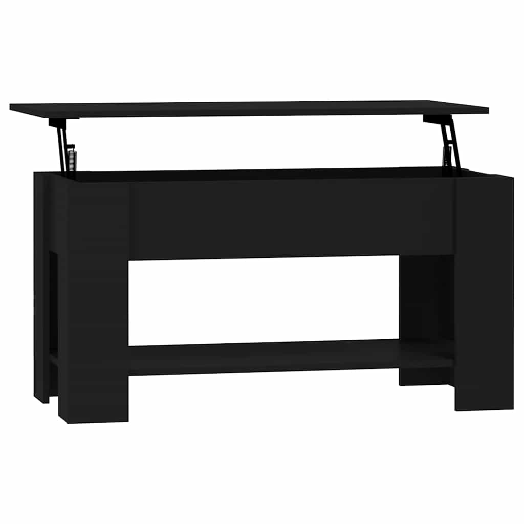 Salontafel 101x49x52 cm bewerkt hout zwart is nu te koop bij PeponiXL, paradijselijk wonen!