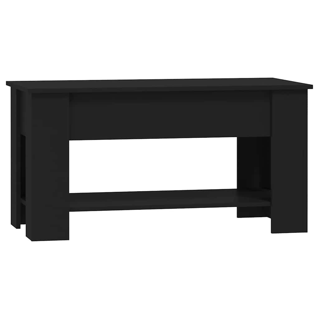 Salontafel 101x49x52 cm bewerkt hout zwart is nu te koop bij PeponiXL, paradijselijk wonen!