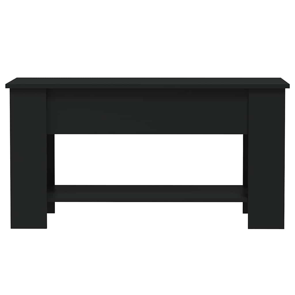 Salontafel 101x49x52 cm bewerkt hout zwart is nu te koop bij PeponiXL, paradijselijk wonen!