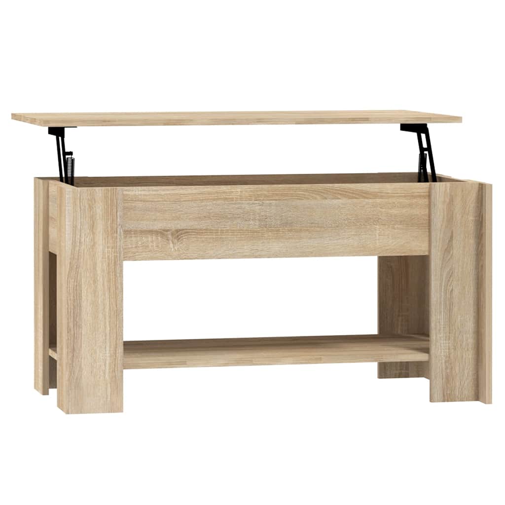 Salontafel 101x49x52 cm bewerkt hout sonoma eikenkleurig is nu te koop bij PeponiXL, paradijselijk wonen!