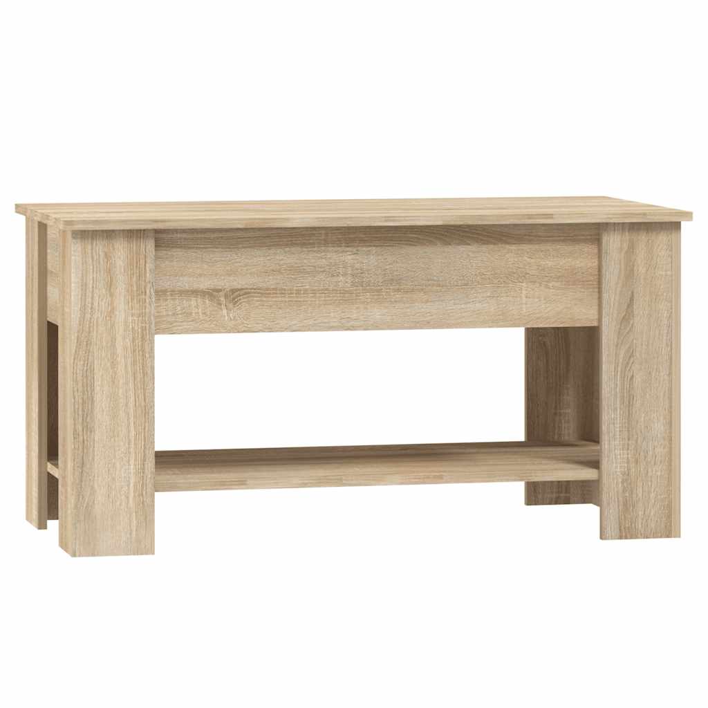 Salontafel 101x49x52 cm bewerkt hout sonoma eikenkleurig is nu te koop bij PeponiXL, paradijselijk wonen!