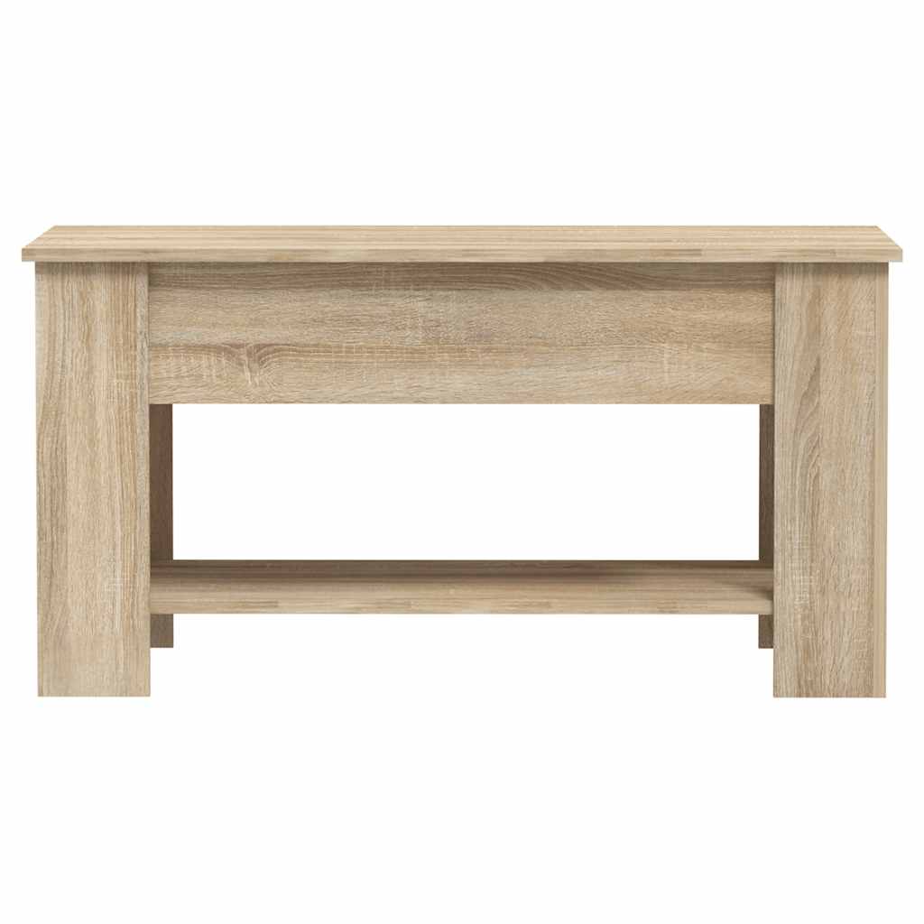 Salontafel 101x49x52 cm bewerkt hout sonoma eikenkleurig is nu te koop bij PeponiXL, paradijselijk wonen!
