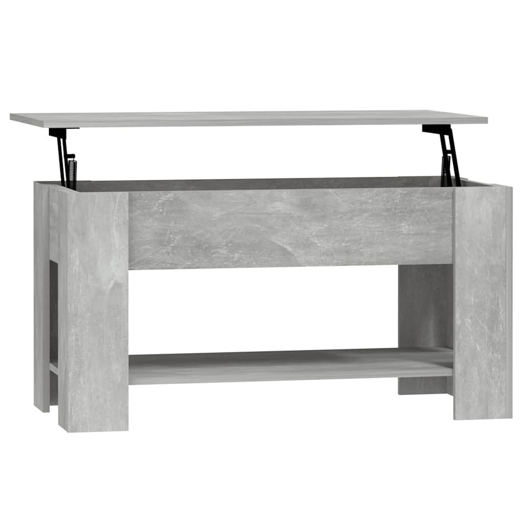 Salontafel 101x49x52 cm bewerkt hout betongrijs is nu te koop bij PeponiXL, paradijselijk wonen!