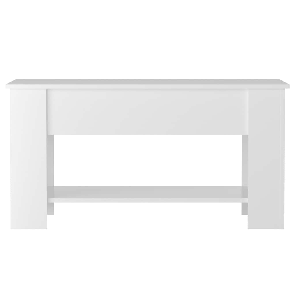 Salontafel 101x49x52 cm bewerkt hout hoogglans wit is nu te koop bij PeponiXL, paradijselijk wonen!