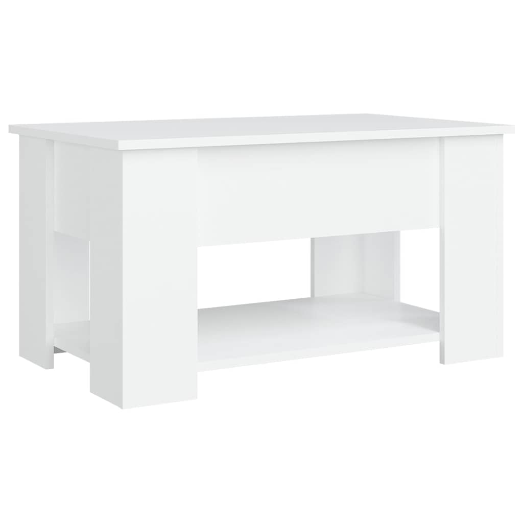 Salontafel 79x49x41 cm bewerkt hout wit is nu te koop bij PeponiXL, paradijselijk wonen!