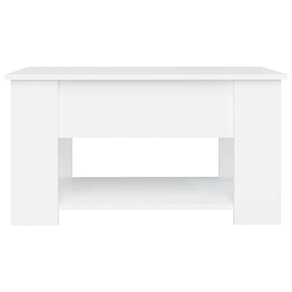 Salontafel 79x49x41 cm bewerkt hout wit is nu te koop bij PeponiXL, paradijselijk wonen!