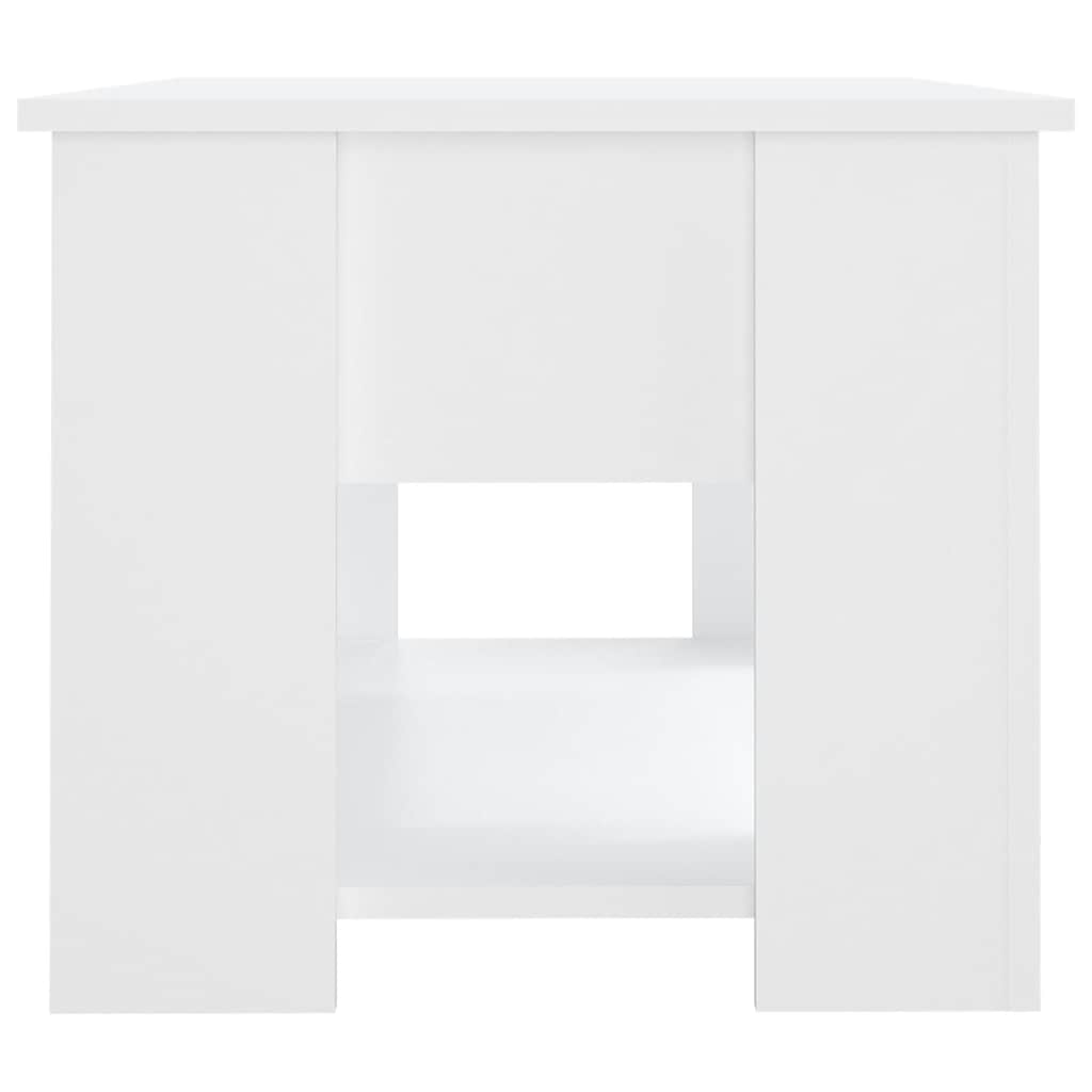 Salontafel 79x49x41 cm bewerkt hout wit is nu te koop bij PeponiXL, paradijselijk wonen!