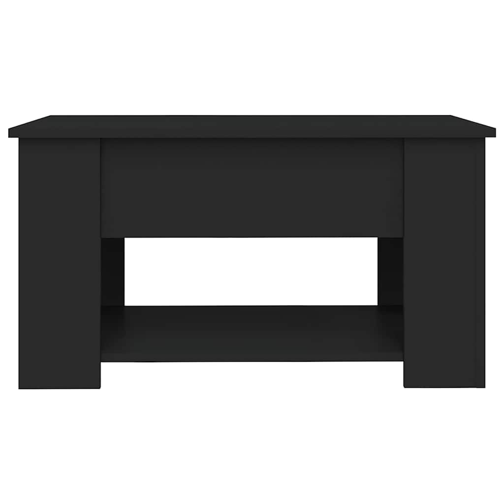 Salontafel 79x49x41 cm bewerkt hout zwart is nu te koop bij PeponiXL, paradijselijk wonen!