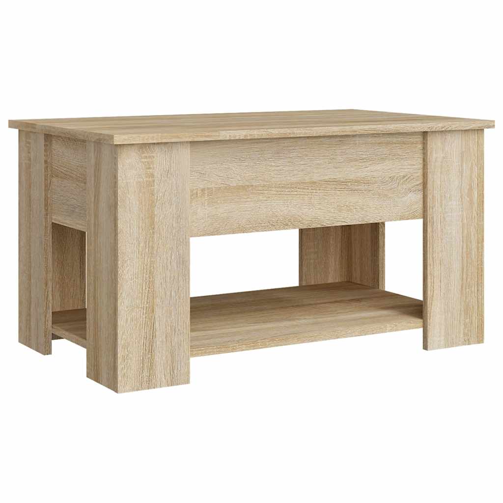 Salontafel 79x49x41 cm bewerkt hout sonoma eikenkleurig is nu te koop bij PeponiXL, paradijselijk wonen!