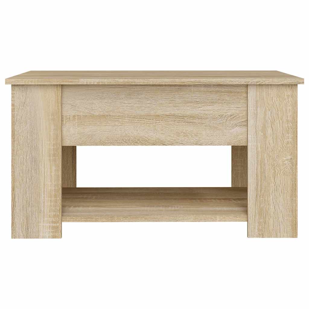 Salontafel 79x49x41 cm bewerkt hout sonoma eikenkleurig is nu te koop bij PeponiXL, paradijselijk wonen!