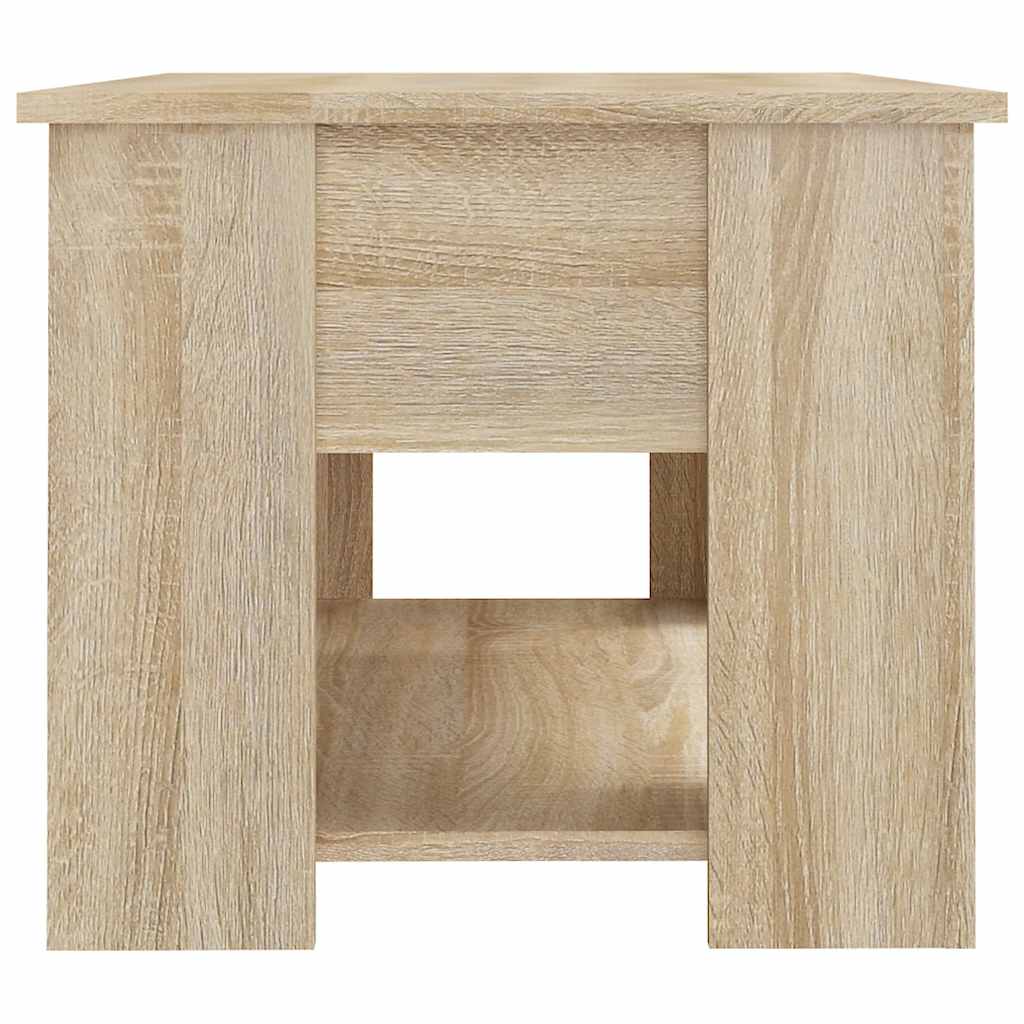 Salontafel 79x49x41 cm bewerkt hout sonoma eikenkleurig is nu te koop bij PeponiXL, paradijselijk wonen!