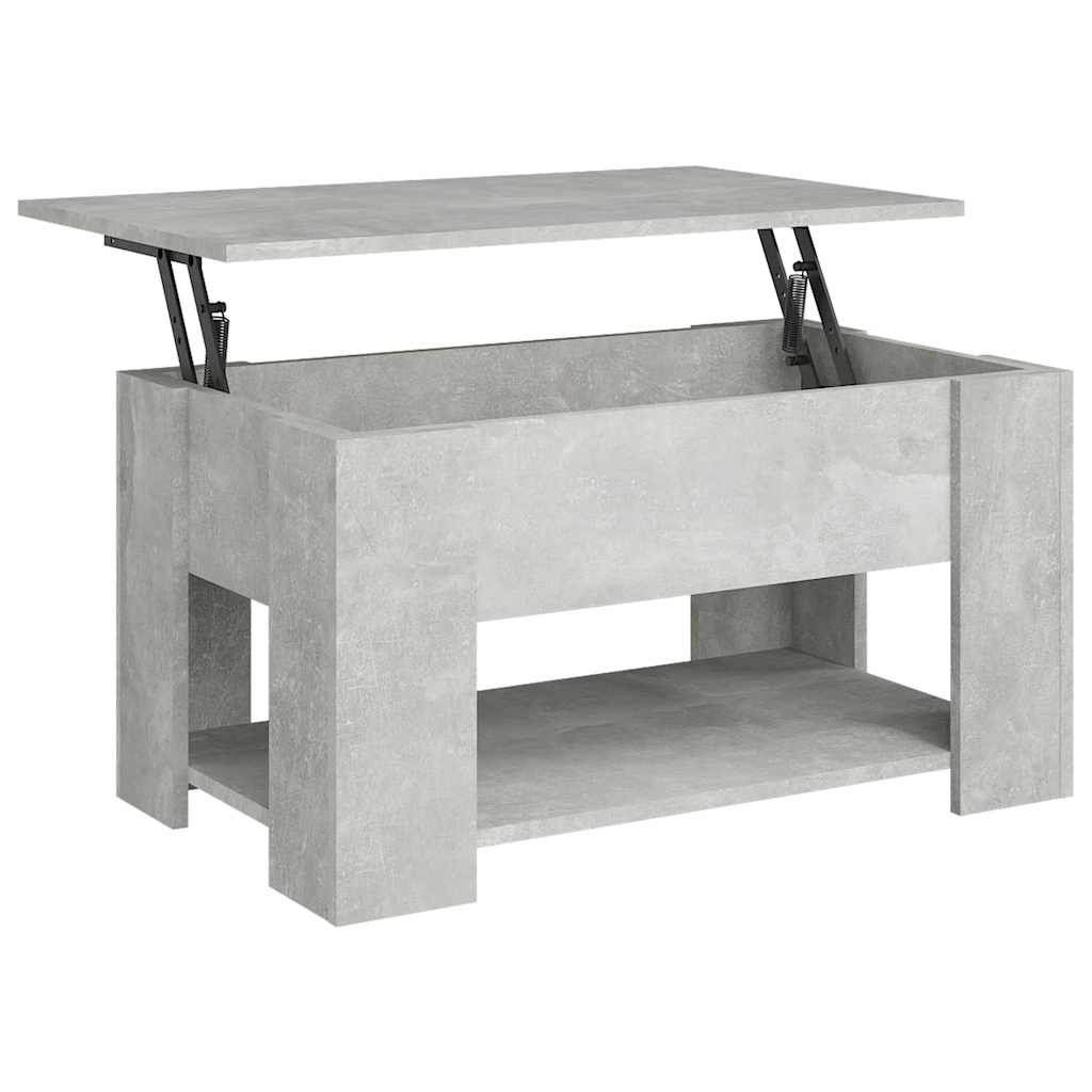 Salontafel 79x49x41 cm bewerkt hout betongrijs is nu te koop bij PeponiXL, paradijselijk wonen!