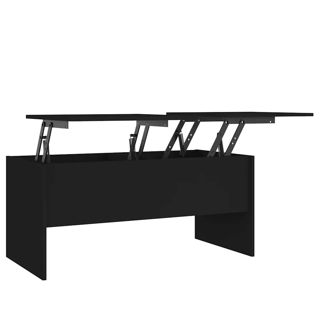 Salontafel 102x50,5x46,5 cm bewerkt hout zwart is nu te koop bij PeponiXL, paradijselijk wonen!