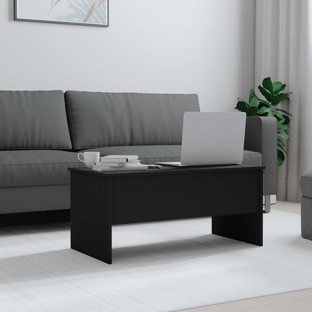 Salontafel 102x50,5x46,5 cm bewerkt hout zwart is nu te koop bij PeponiXL, paradijselijk wonen!