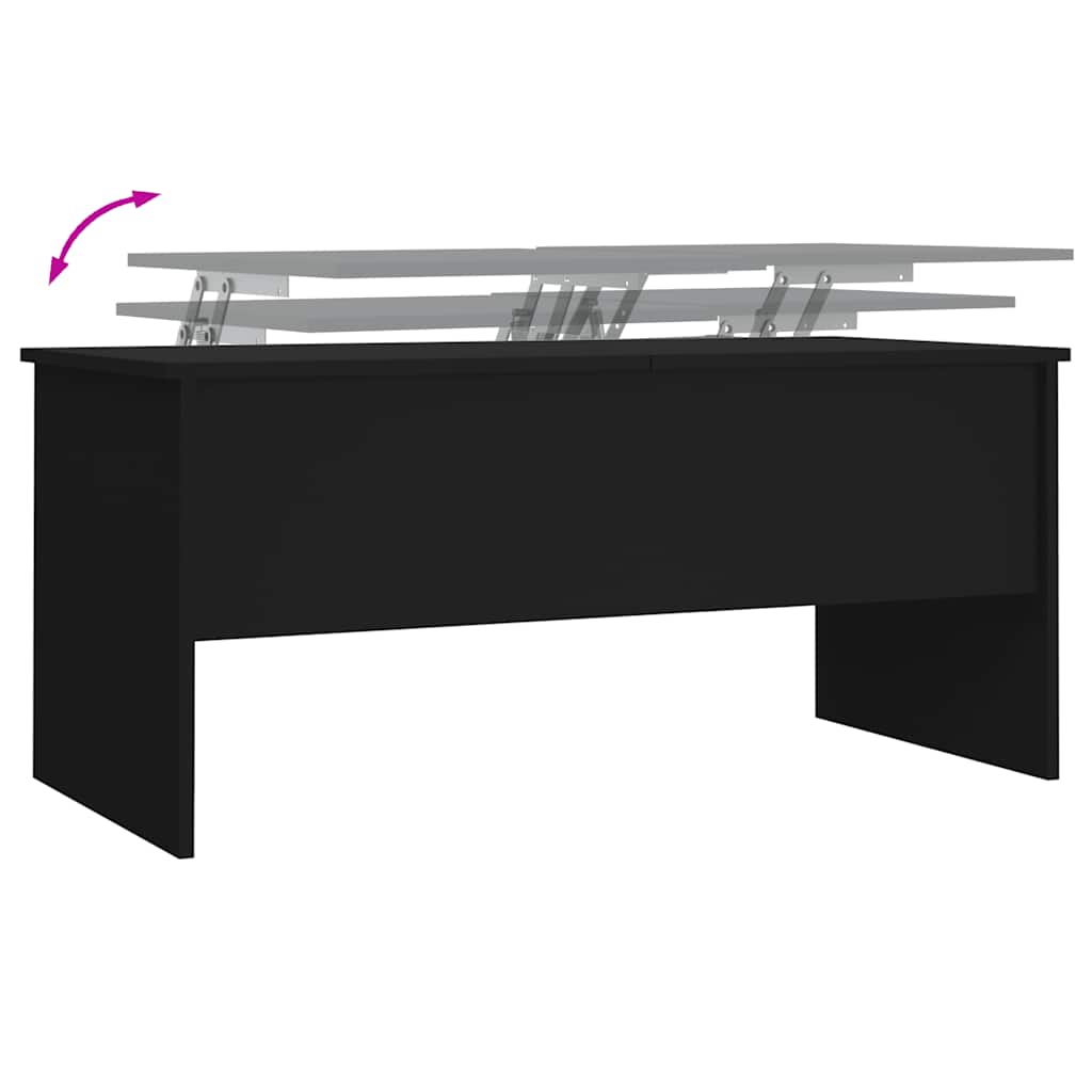 Salontafel 102x50,5x46,5 cm bewerkt hout zwart is nu te koop bij PeponiXL, paradijselijk wonen!