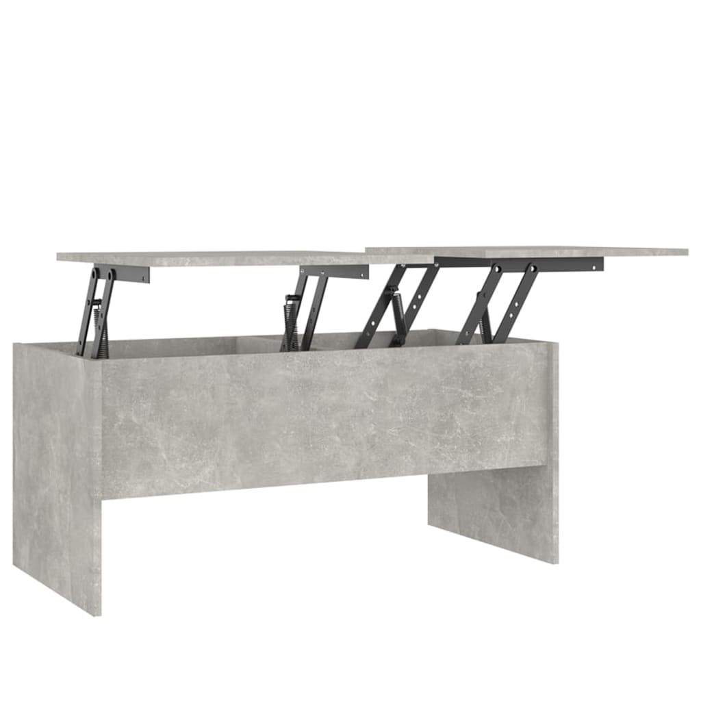 Salontafel 102x50,5x46,5 cm bewerkt hout betongrijs is nu te koop bij PeponiXL, paradijselijk wonen!