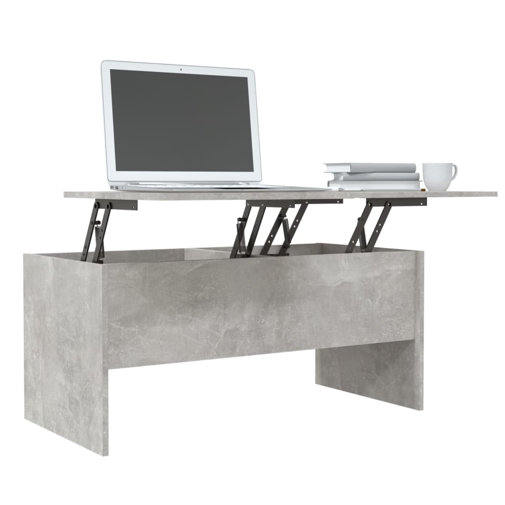 Salontafel 102x50,5x46,5 cm bewerkt hout betongrijs is nu te koop bij PeponiXL, paradijselijk wonen!