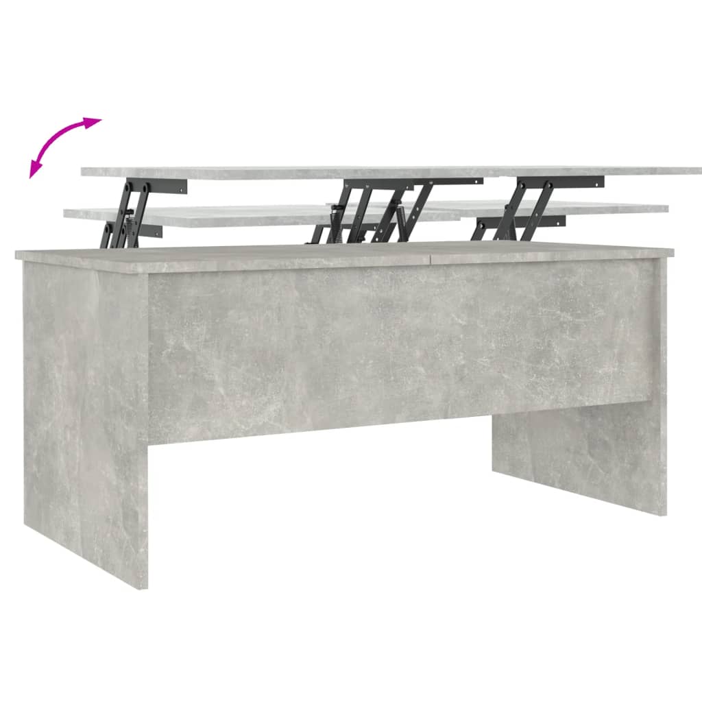 Salontafel 102x50,5x46,5 cm bewerkt hout betongrijs is nu te koop bij PeponiXL, paradijselijk wonen!
