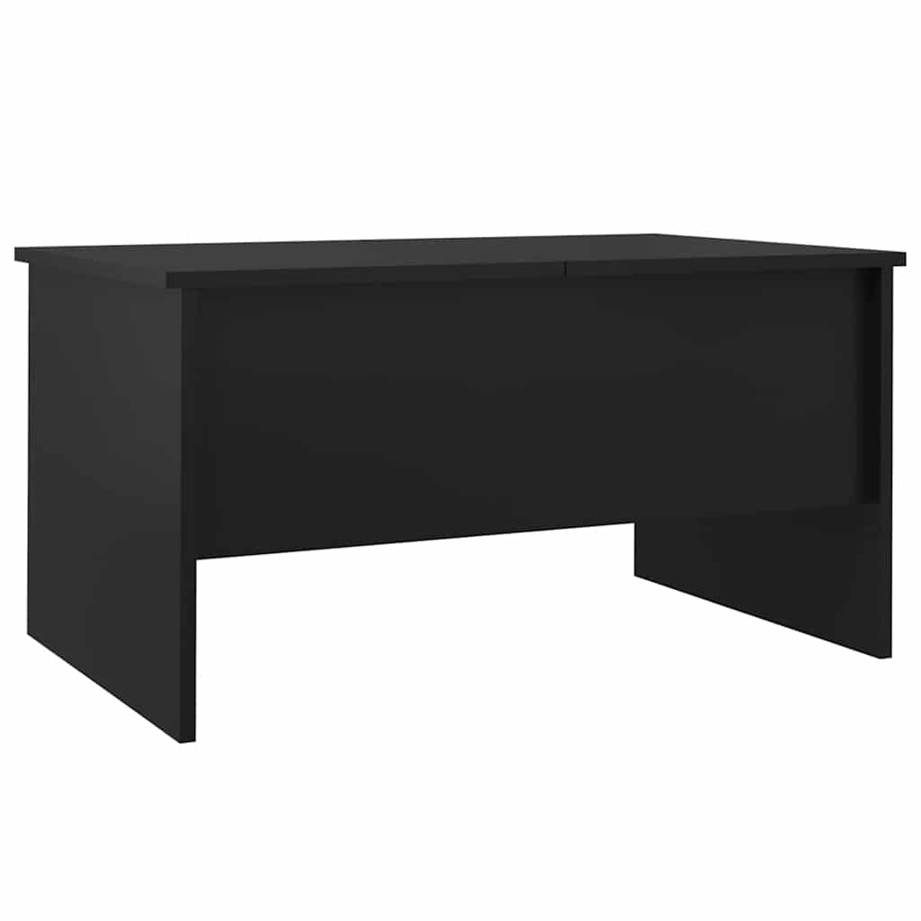 Salontafel 80x50x42,5 cm bewerkt hout zwart is nu te koop bij PeponiXL, paradijselijk wonen!