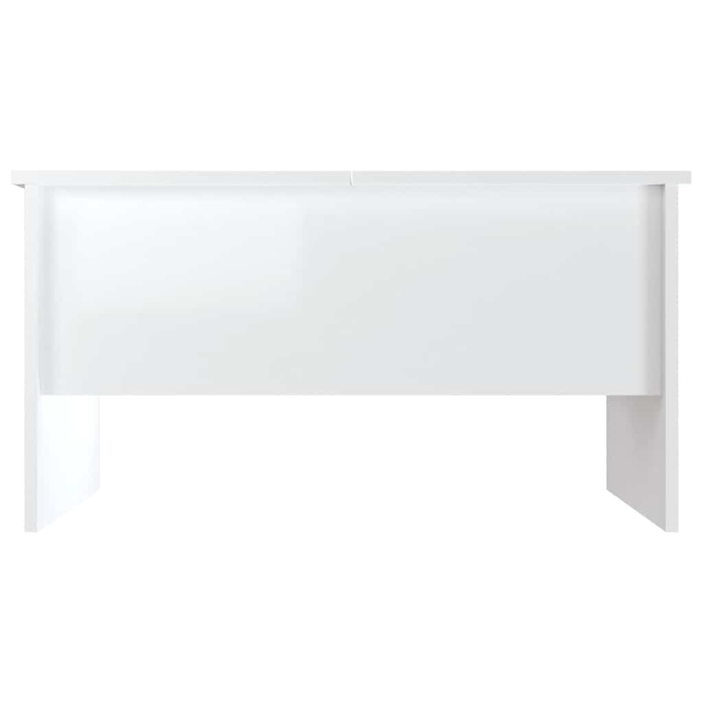 Salontafel 80x50x42,5 cm bewerkt hout hoogglans wit is nu te koop bij PeponiXL, paradijselijk wonen!