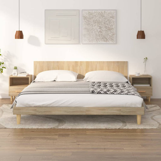 Nachtkastjes 2 st 40x35x47 cm sonoma eikenkleurig is nu te koop bij PeponiXL, paradijselijk wonen!