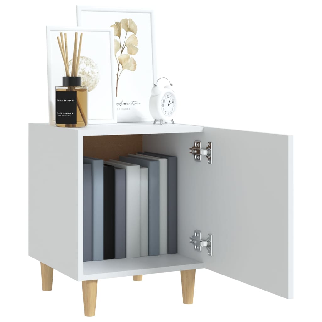 Nachtkastjes 2 st bewerkt hout wit is nu te koop bij PeponiXL, paradijselijk wonen!