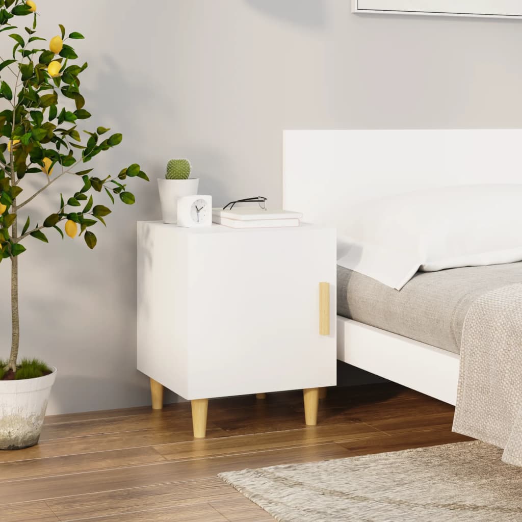 Nachtkastjes 2 st bewerkt hout wit is nu te koop bij PeponiXL, paradijselijk wonen!