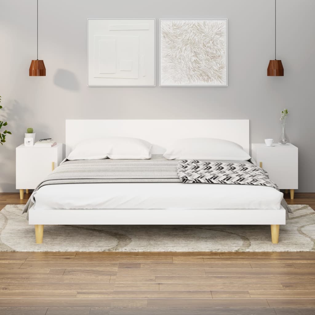 Nachtkastjes 2 st bewerkt hout wit is nu te koop bij PeponiXL, paradijselijk wonen!