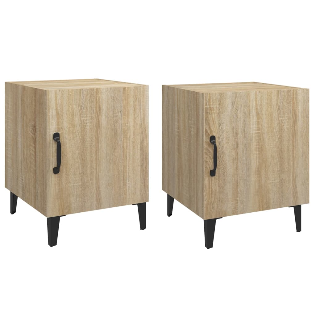 Nachtkastjes 2 st bewerkt hout sonoma eikenkleurig is nu te koop bij PeponiXL, paradijselijk wonen!