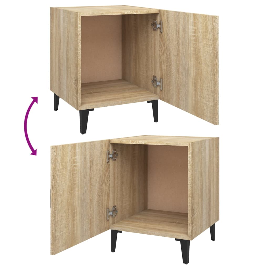 Nachtkastjes 2 st bewerkt hout sonoma eikenkleurig is nu te koop bij PeponiXL, paradijselijk wonen!