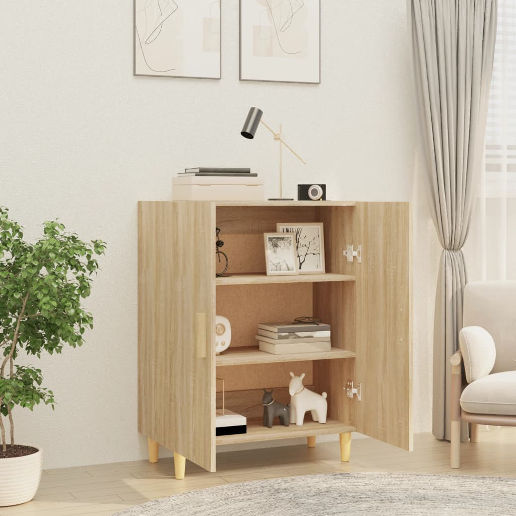 Dressoir 70x34x90 cm bewerkt hout sonoma eikenkleurig is nu te koop bij PeponiXL, paradijselijk wonen!