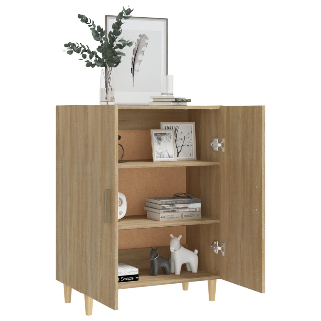 Dressoir 70x34x90 cm bewerkt hout sonoma eikenkleurig is nu te koop bij PeponiXL, paradijselijk wonen!