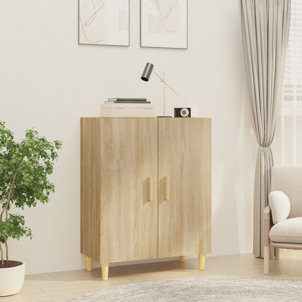 Dressoir 70x34x90 cm bewerkt hout sonoma eikenkleurig is nu te koop bij PeponiXL, paradijselijk wonen!
