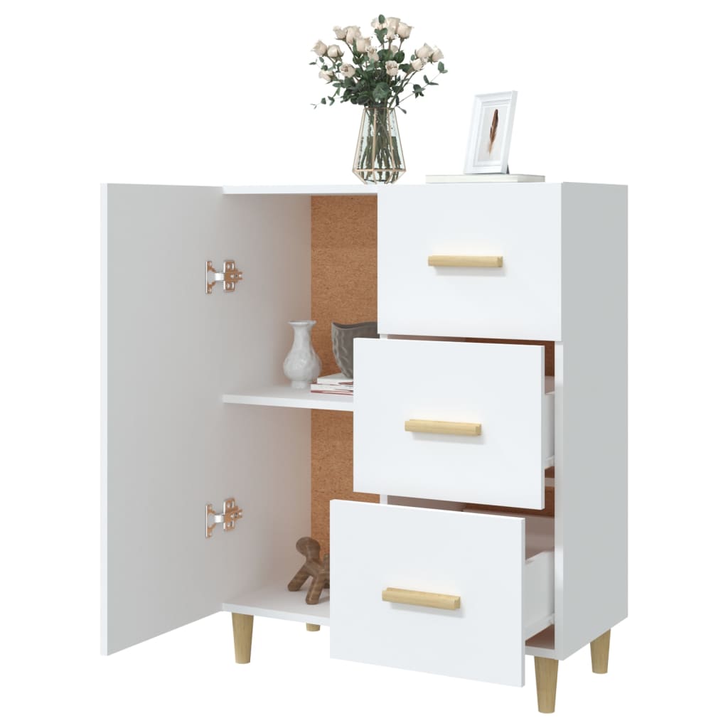 Dressoir 69,5x34x90 cm bewerkt hout wit is nu te koop bij PeponiXL, paradijselijk wonen!