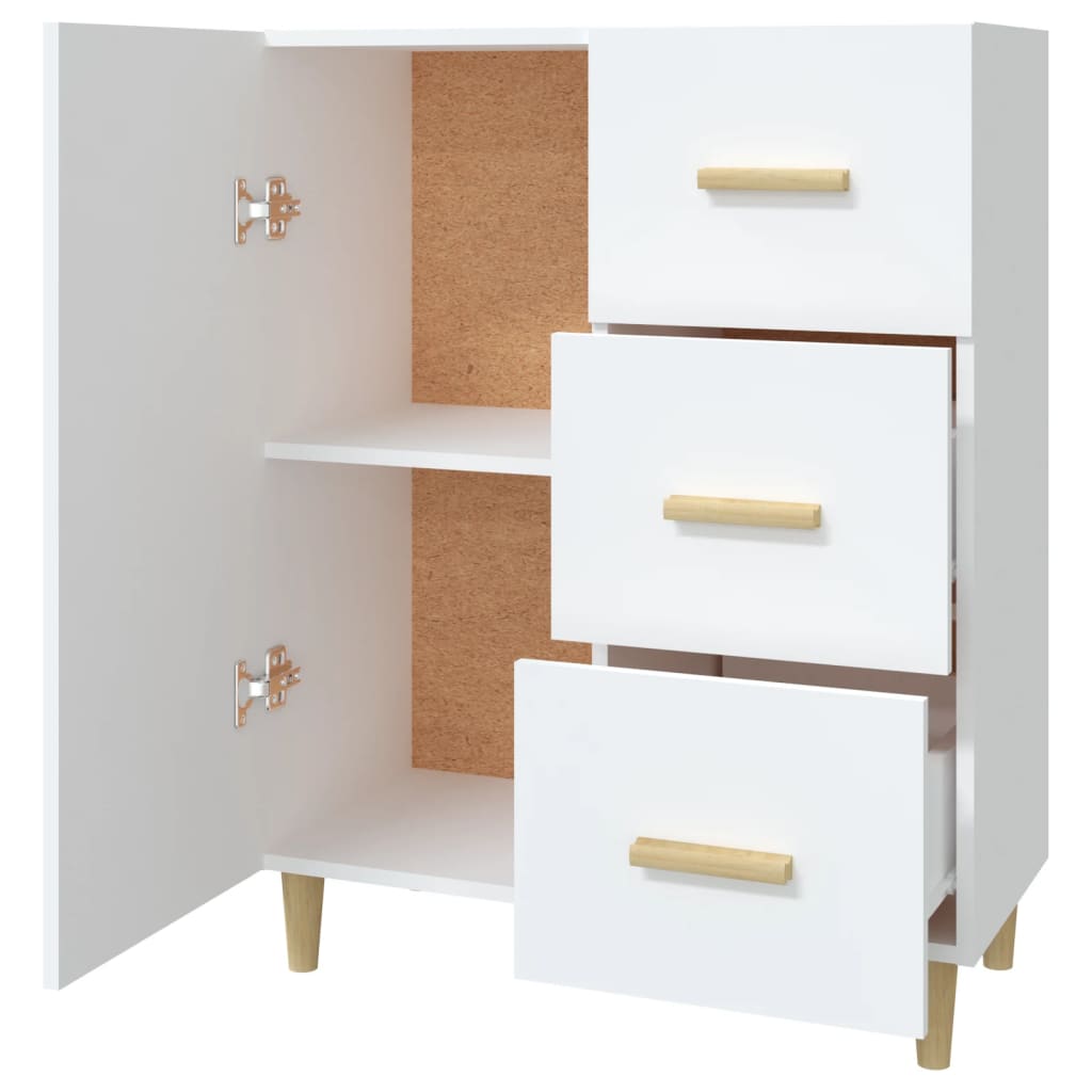 Dressoir 69,5x34x90 cm bewerkt hout wit is nu te koop bij PeponiXL, paradijselijk wonen!