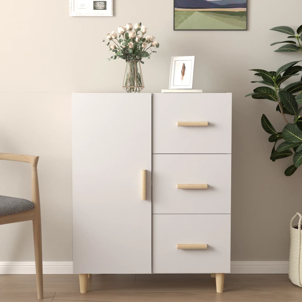Dressoir 69,5x34x90 cm bewerkt hout wit is nu te koop bij PeponiXL, paradijselijk wonen!