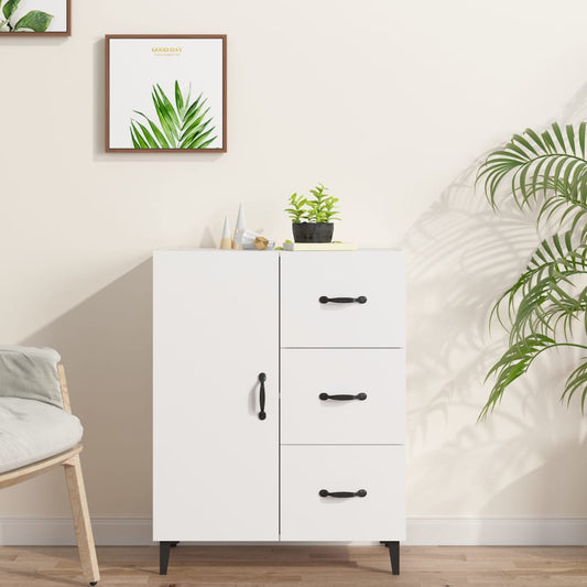 Dressoir 69,5x34x90 cm bewerkt hout wit is nu te koop bij PeponiXL, paradijselijk wonen!