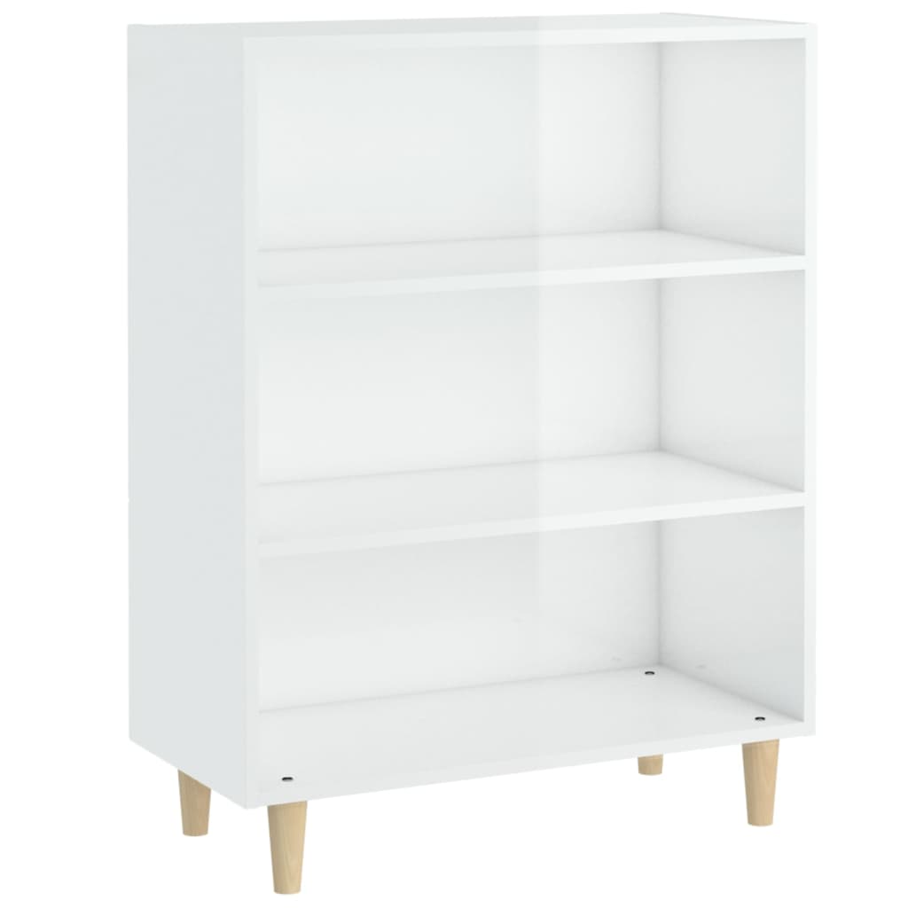 Dressoir 69,5x32,5x90 cm bewerkt hout hoogglans wit is nu te koop bij PeponiXL, paradijselijk wonen!