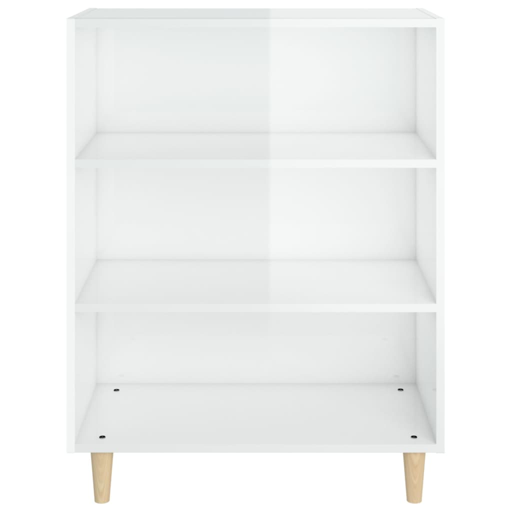 Dressoir 69,5x32,5x90 cm bewerkt hout hoogglans wit is nu te koop bij PeponiXL, paradijselijk wonen!