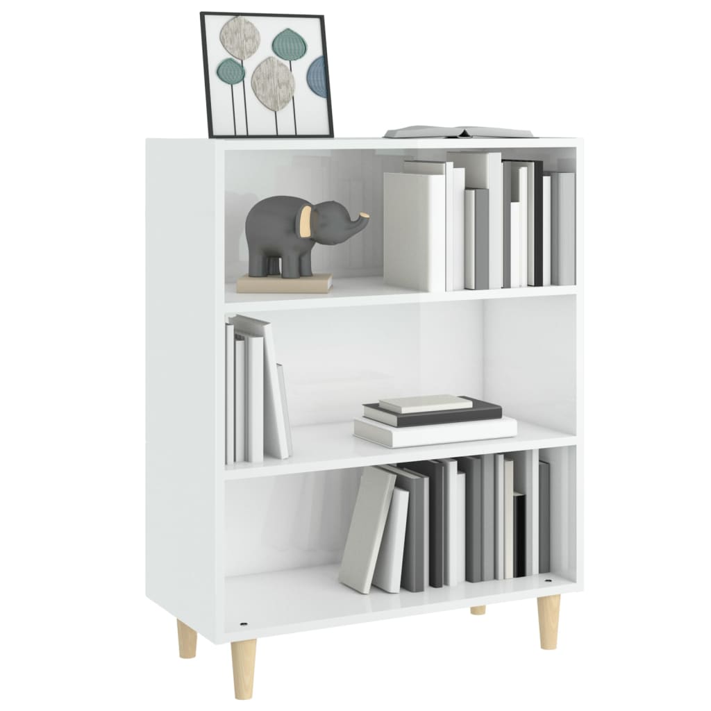 Dressoir 69,5x32,5x90 cm bewerkt hout hoogglans wit is nu te koop bij PeponiXL, paradijselijk wonen!
