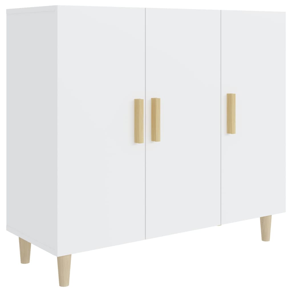 Dressoir 90x34x80 cm bewerkt hout wit is nu te koop bij PeponiXL, paradijselijk wonen!