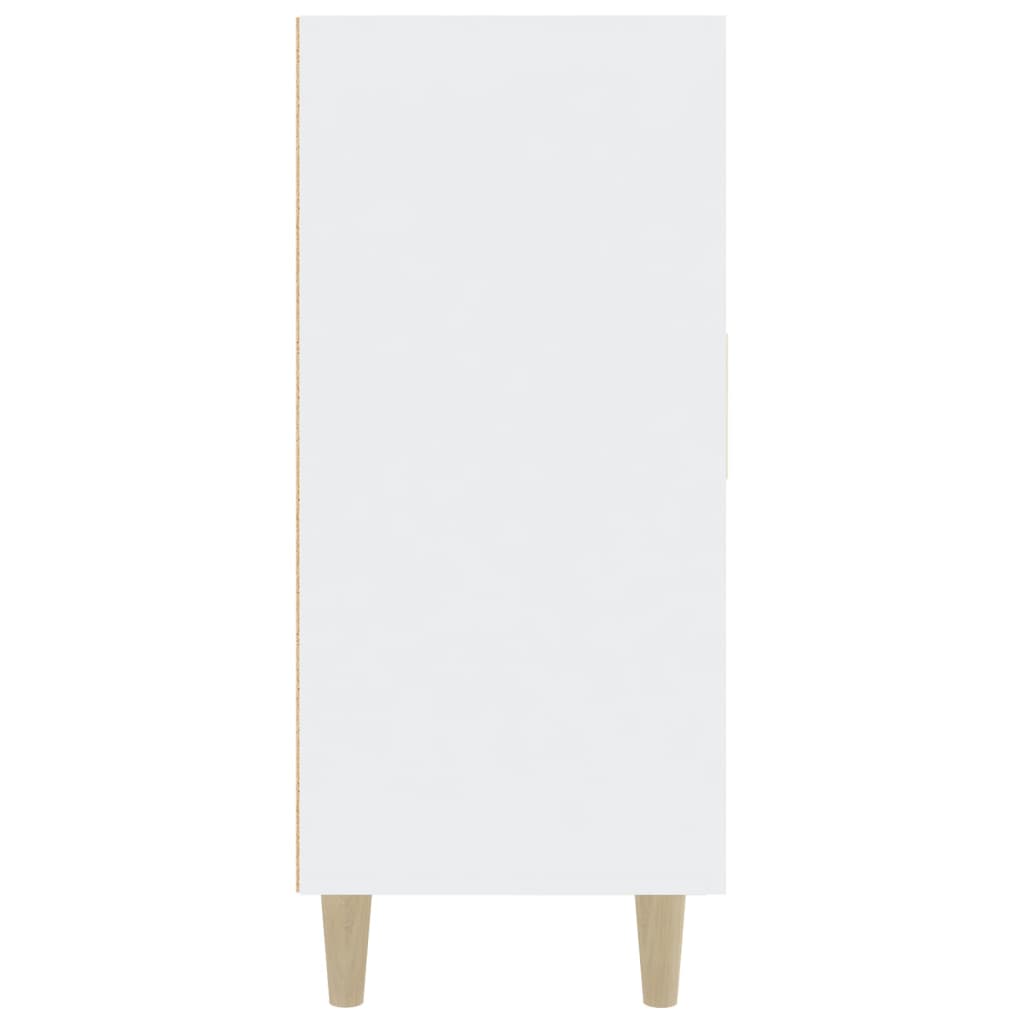 Dressoir 90x34x80 cm bewerkt hout wit is nu te koop bij PeponiXL, paradijselijk wonen!