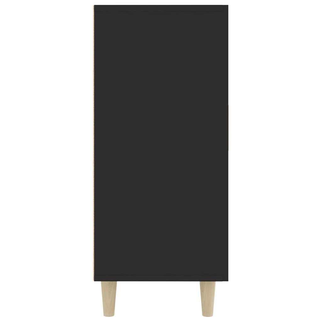 Dressoir 90x34x80 cm bewerkt hout zwart is nu te koop bij PeponiXL, paradijselijk wonen!