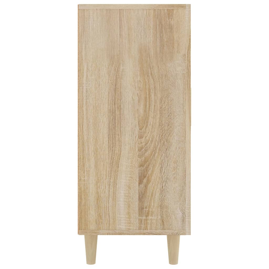 Dressoir 90x34x80 cm bewerkt hout sonoma eikenkleurig is nu te koop bij PeponiXL, paradijselijk wonen!