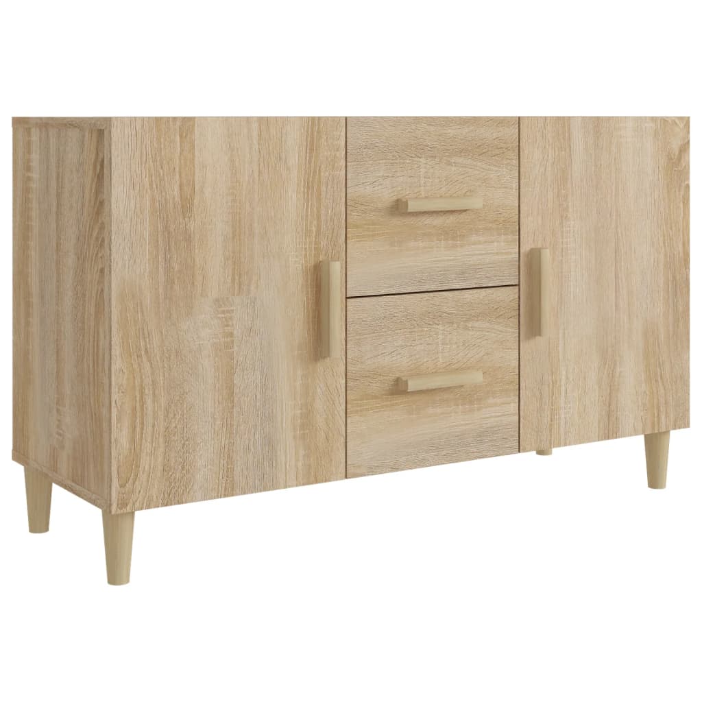 Dressoir 100x36x60 cm bewerkt hout sonoma eikenkleurig is nu te koop bij PeponiXL, paradijselijk wonen!