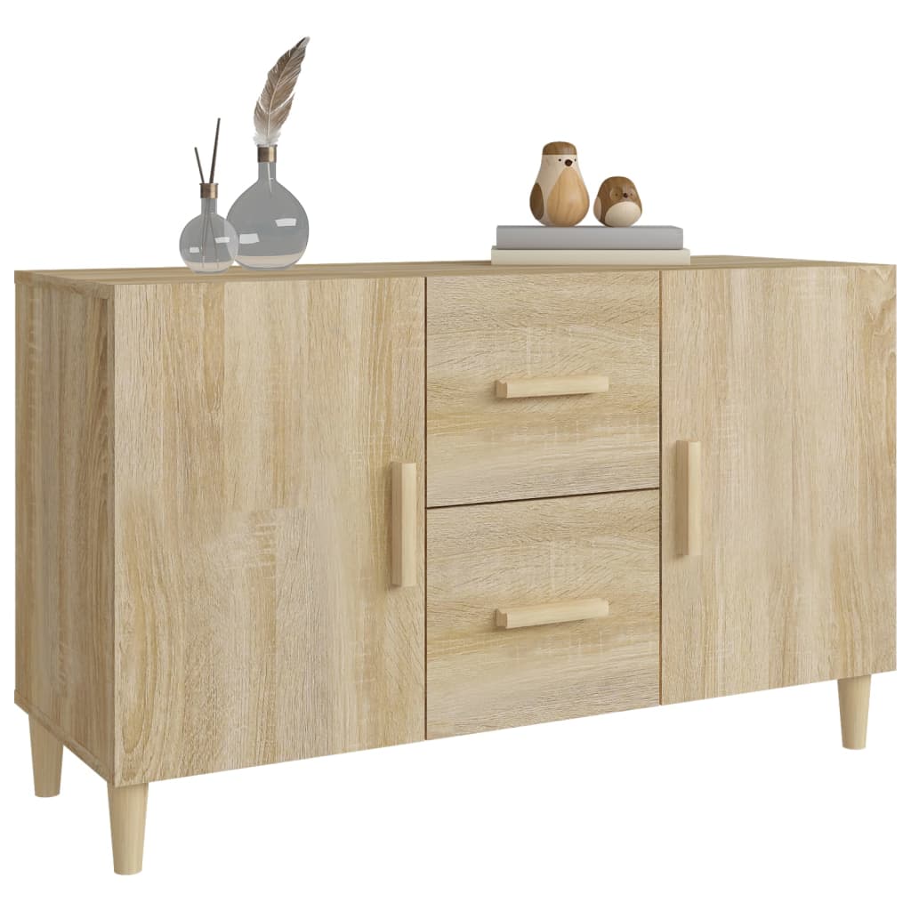 Dressoir 100x36x60 cm bewerkt hout sonoma eikenkleurig is nu te koop bij PeponiXL, paradijselijk wonen!