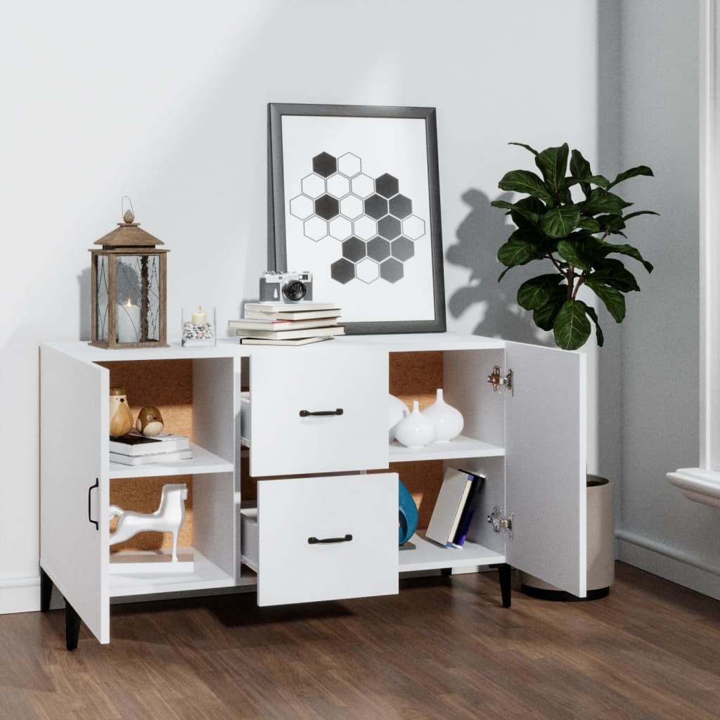 Dressoir 100x36x60 cm bewerkt hout wit is nu te koop bij PeponiXL, paradijselijk wonen!