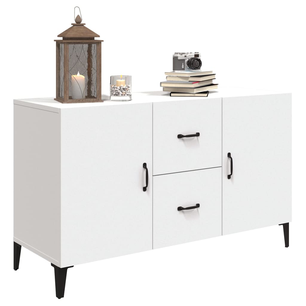 Dressoir 100x36x60 cm bewerkt hout wit is nu te koop bij PeponiXL, paradijselijk wonen!