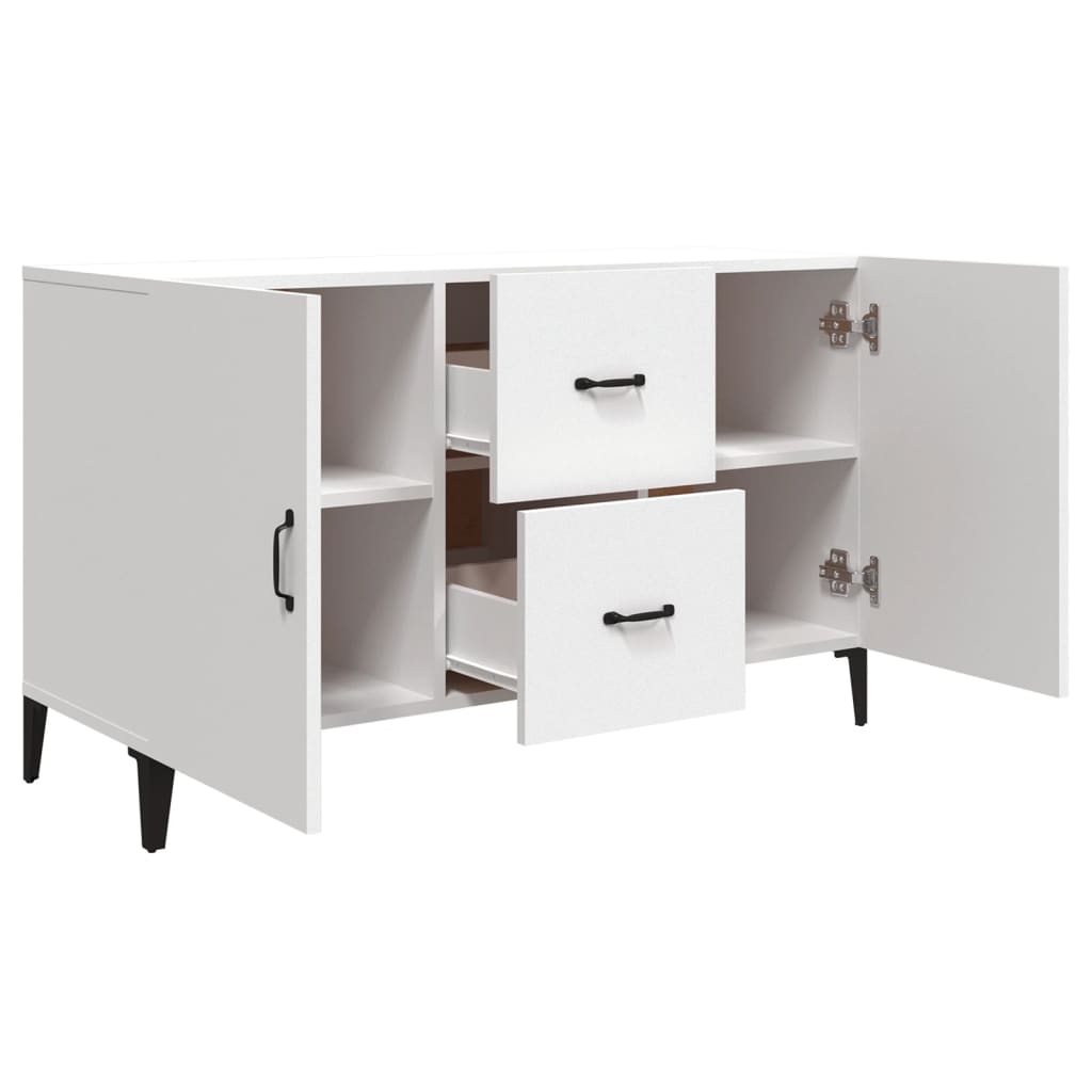 Dressoir 100x36x60 cm bewerkt hout wit is nu te koop bij PeponiXL, paradijselijk wonen!